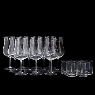 SET OF CRYSTAL RED WINE & WHISKEY GLASSES, 16PCS