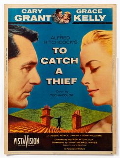 "TO CATCH A THIEF" MOVIE THEATER POSTER, 1955