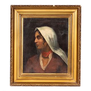 PETRU SERAFIM, PORTRAIT OF ITALIAN LADY, FRAMED