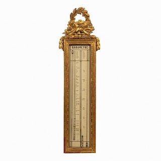 FRENCH GILTWOOD NEOCLASSICAL BAROMETER