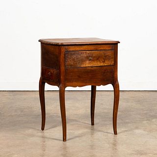 FRENCH PROVINCIAL 3-DRAWER WALNUT END TABLE