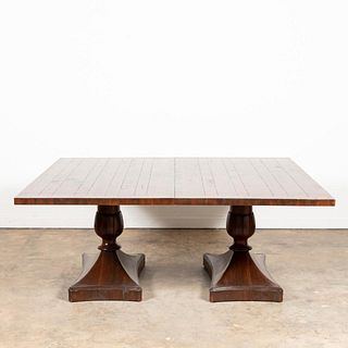 TRANSITIONAL DOUBLE PEDESTAL DINING TABLE