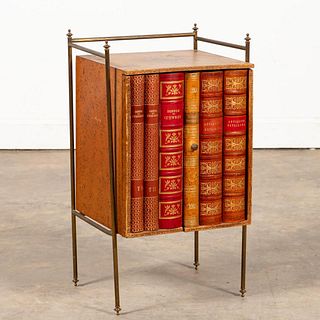 MAITLAND SMITH STYLE SIMULATED BOOK SIDE TABLE