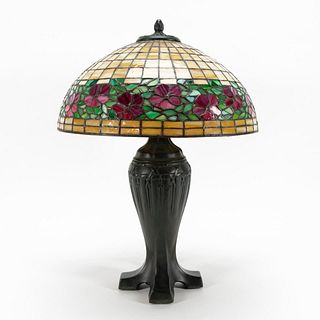 HANDEL CHERRY BLOSSOM STAINED GLASS LAMP