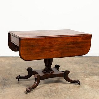 19TH C. AMERICAN CLASSICAL DROP-LEAF TABLE