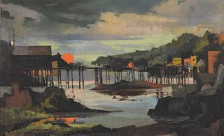 Laurence Philip Sisson Illuminated Sunset Painting