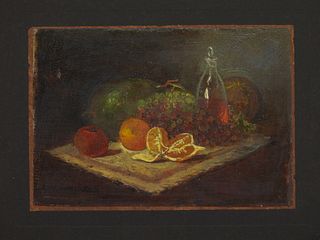 George Whitaker Fruit & Wine Still Life Painting