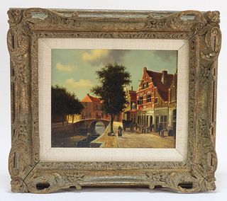 Herman Veger Danish Canal Architecture Painting