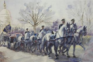 Harold Breul Roosevelt Procession Horse Painting