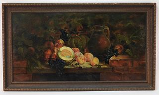 Eileen Gorton Fruit on Table Still Life Painting