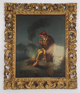 Gaetano Mormile Nomadic Man Volcano Painting