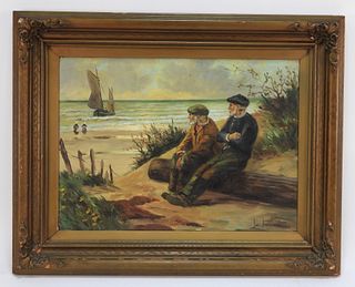 Joseph Bernard Friendly Gentleman Coastal Painting