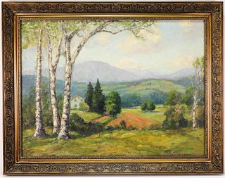 Isabel Stewart Worthington Birch Mountain Painting