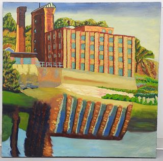 John F. Chambers Industrial Landscape Painting