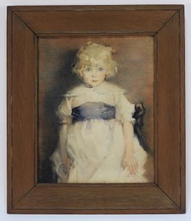 Tony Nell Young Girl WC Portrait Painting
