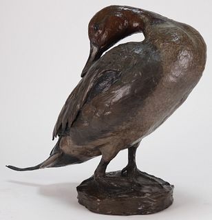 William H. Turner Bronze Duck Sculpture