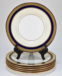 6PC Tiffany & Co. Minton Cobalt & Gilt Plates