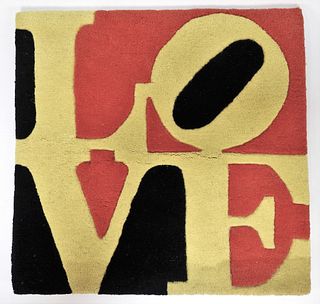 Robert Indiana Liebe Love Tapestry Carpet Rug