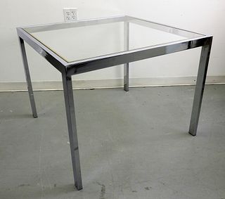 Modern Glass & Chrome Table