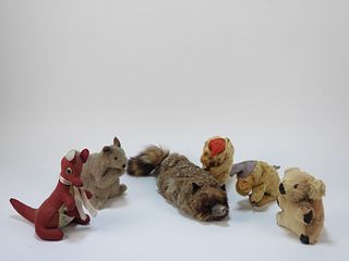 6PC Vintage Mohair & Other Assorted Animals