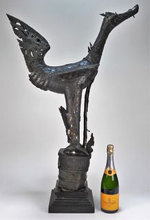 LG South East Asian Bronze Garuda Bird Sculpture