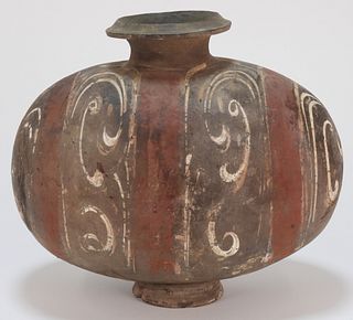 Chinese Han Dynasty Cocoon Pottery Vase