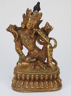 Tibetan Gilt Bronze Buddha Sculpture