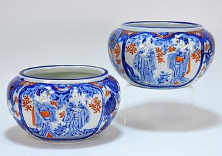 PR Japanese Imari Porcelain Jardiniere Pots