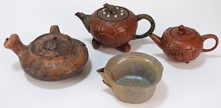 4PC Chinese Japanese Xi Xing Yixing Teapots