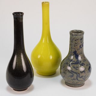 3PC Japanese Chinese Vases