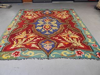 Persian Kilim Flatweave Square Carpet Rug