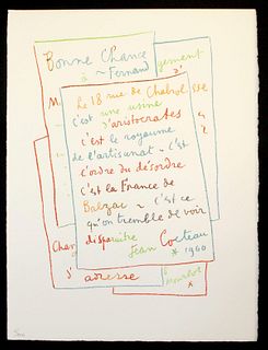 Jean Cocteau - Manuscript