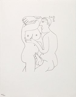 Pablo Picasso (After)- Untitled (9.10.64. I)