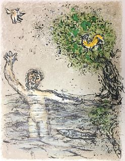 Marc Chagall - The Waters Engulf Odysseus
