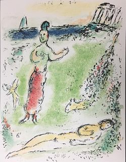 Marc Chagall - Athena Puts Odysseus to Sleep