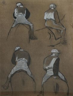 Edgar Degas (After) - Etude de Quatre Jockeys de Dos