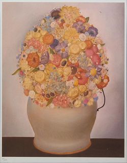 Fernando Botero (after) - Flower Pot