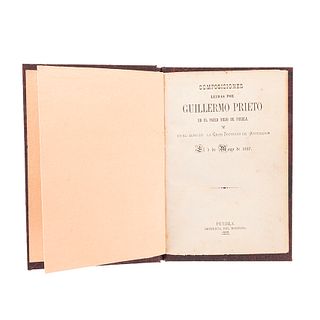 Prieto, Guillermo. Composiciones Leídas en el Paseo Viejo de Puebla. Puebla: Imprenta del Hospicio, 1880.