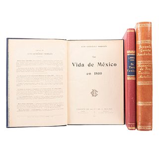 García Icazbalceta, J./González Obregón, L./Sierra, Justo. Memoriales de F. Toribio de Motolinía / La Vida en México / En Tierra Yankee