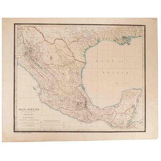 Kiepert, Heinrich.Map of Mexico Constructed from all Available Materials and Corrected to 1862.Berlin,1862.Mapa con límites coloreados