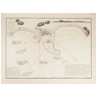Orta, Bernardo de. Port de la Vera Cruz à la Côte du Mexique. France: Dépôt Général de la Marine, An XI (1802 - 1803). Plano grabado.