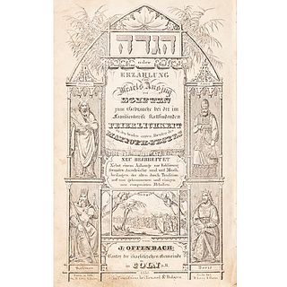 Offenbach, Isaac. Hagadah ober Erzählung von Israels Auszug aus Egypten. Köln, 1838. Texto en alemán y hebreo.