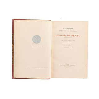 Cuevas, Mariano. Documentos Inéditos del Siglo XVI para la Historia de México. México, 1914. Ed. de 500 ejemplares. 8 láms.