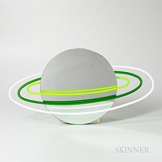 Neon Sculpture of Saturn