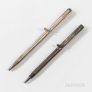 Two Tiffany & Co. Silver Pens