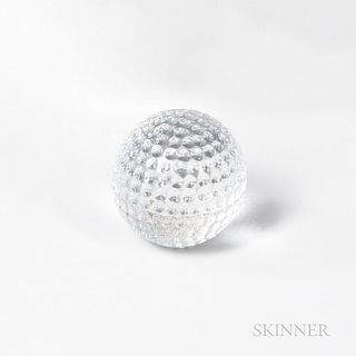 Waterford Colorless Crystal Golf Ball Paperweight