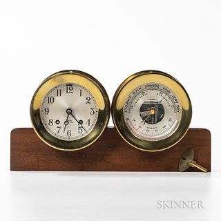 Chelsea Ship's Bell Clock and Weather Instrument Set