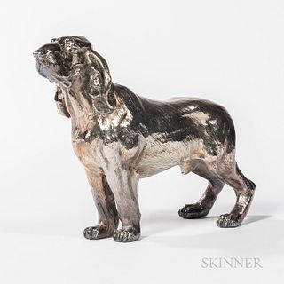 Sterling Silver Figure of a Standing Hound Dog