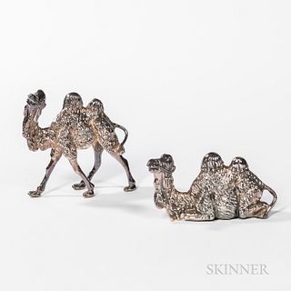 Two Sterling Silver Camel Figures