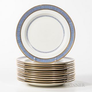 Set of 11 Minton Plates